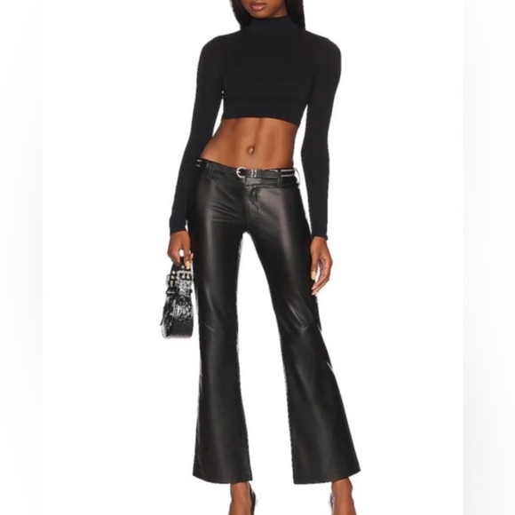 Free People Faux Leather Pants - Picture 1 of 10